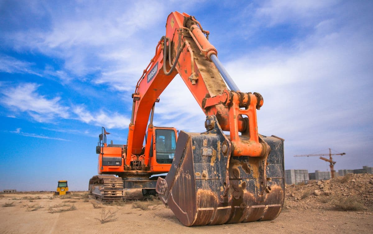 Heavy machinery on a project site